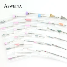 6 шт. шаровая дрель для ногтей керамические фрезы для обработки камня набор металлических кистей алмазные напильники Электрический Маникюрный станок заусенцы Фрезы Инструменты