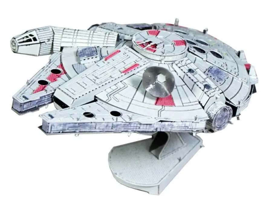 1 Звездные войны X-wing Tie Fighter 3D головоломка Металлическая Модель Строительный кирпич набор 3D из нержавеющей стали Звездная война Сборная модель для детей и взрослых - Цвет: 1