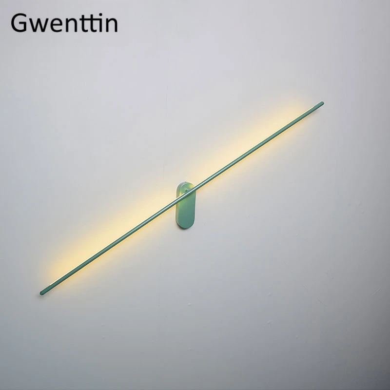 Modern Green Line Wall Lamps Nordic Wall Sconce Light Fixtures Bathroom