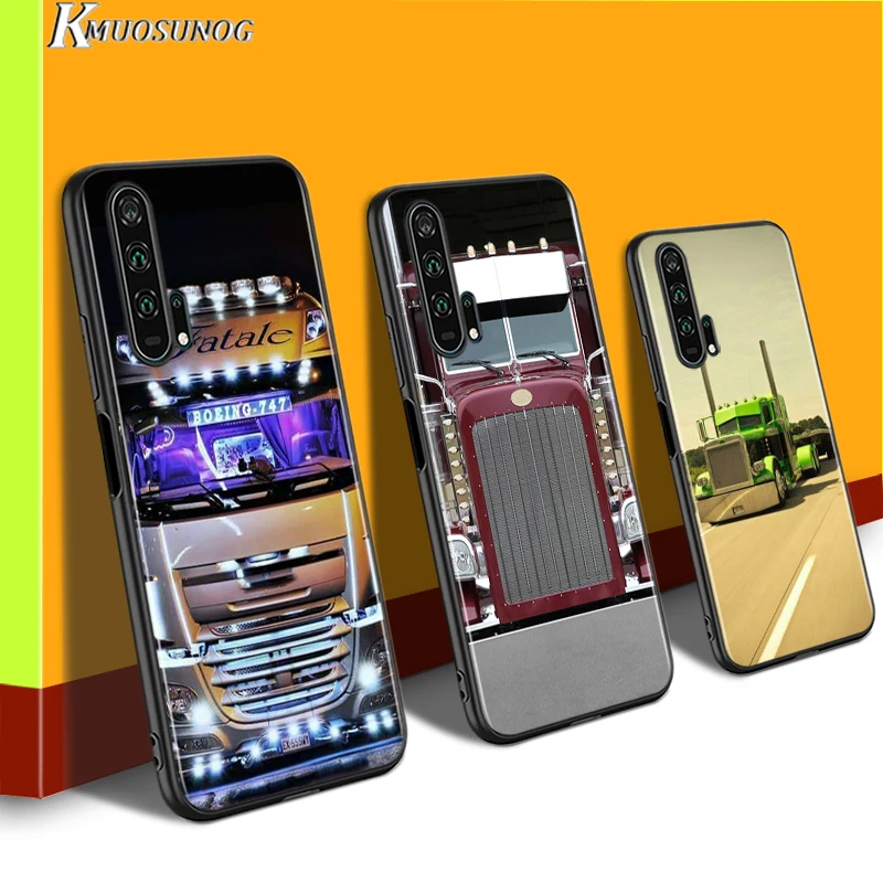 

Black Matte Cover for Honor V30 9X 8X 10i 10 9 Lite 8 8S 8 7C 7A Pro Phone Case Greatest Peterbilt Trucks Phone Shell