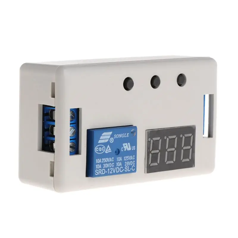 

DC 12V Control Programmable Timer Digital Time Delay Relay Module Board w Case