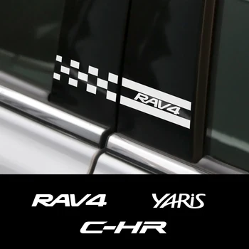 

Auto B Pillar Car Stickers for Toyota Rav4 Yaris C-HR Landcruiser Avalon Highlander Mirai Avensis Trim Decal Car Accessories