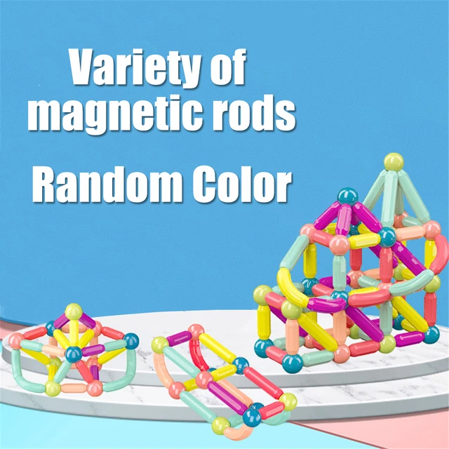25-64Pcs Big Size Magnetic Stick Building Blocks game magnets children Set Montessori Educational Toys For Children Boy Girl 6