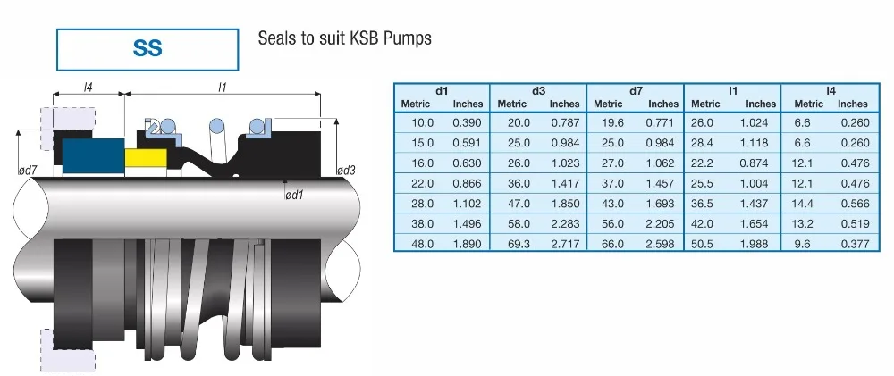 MG12-28(KSB), MG1S20-22(KSB) с высоким стационарным сиденьем, механические уплотнения burgmann для KSB G150-315/G100-40/G100-250 насосов