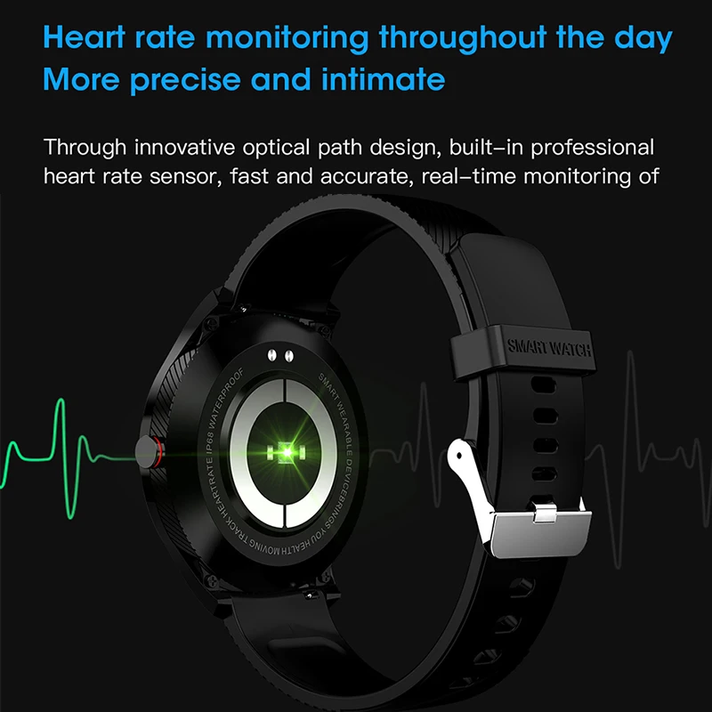 Smartband ECG smartwatch 1,3 дюймов Большой экран IP68 браслет для измерения артериального давления для мужчин фитнес-трекер Водонепроницаемый для ios android телефонов