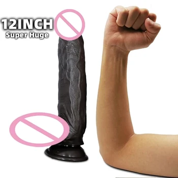 Realistic Giant Dildo Thick Huge Dildo Extreme Big Realistic Dildo Suction Cup Sex Product for Women (31CM) Adult Sex Shop 1