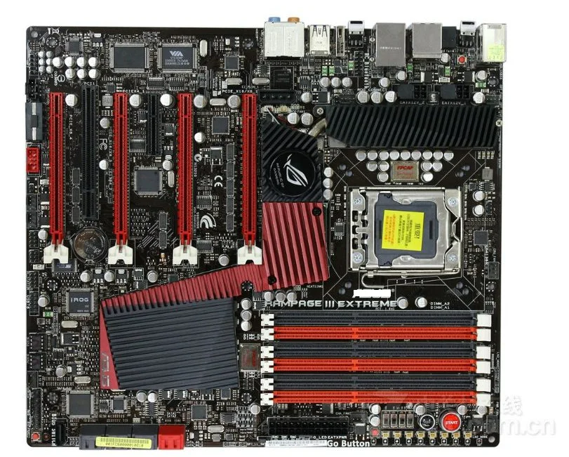 Оригинальная материнская плата Rampage III DDR3 LGA 1366 24 ГБ X58 Материнская Б/у для