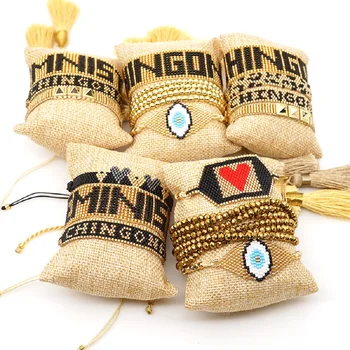 

Go2boho Leopard Bracelet CHINGONA-Power Pulseras Mujer Moda 2020 Heart Evil Eye MIYUKI Bracelet Jewelry FEMINISTA-Women Handmade