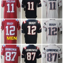 Новая Англия A+++ Качественная мужская футболка для взрослых Tom Brady 12 Rob Gronkowski 87 Julian Edelman 11 Brandin Cooks 14