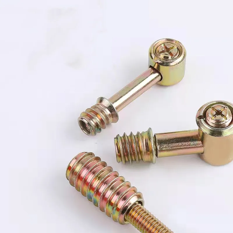 Furniture hardware M6,M8 Four-in-one bed / connector, hammer nut mount, screw, eccentric adjustment 10 Pieces