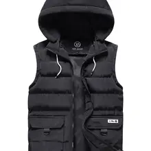 New Style Winter MEN'S Cotton Clothes Urban Fashion Hooded Cardigan Stand Collar Men's Casual Coat Youth Waistcoat