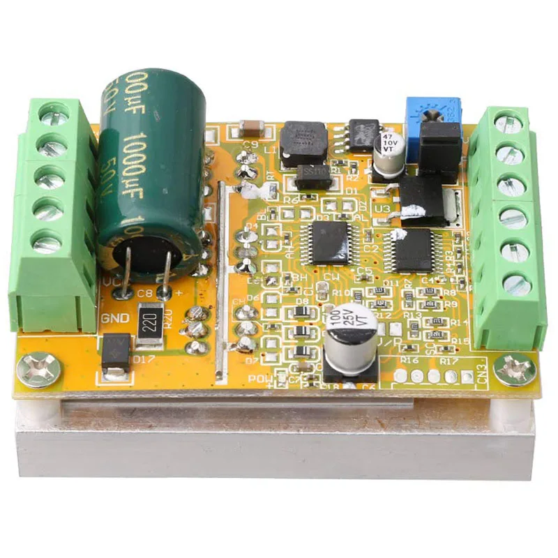 HHO-380W 3 фазовый бесщеточный мотор контроллер доска(нет/без зала Сенсор) BLDC контроллер PWM PLC драйвер платы DC 6,5-с алюминиевой крышкой, 50В