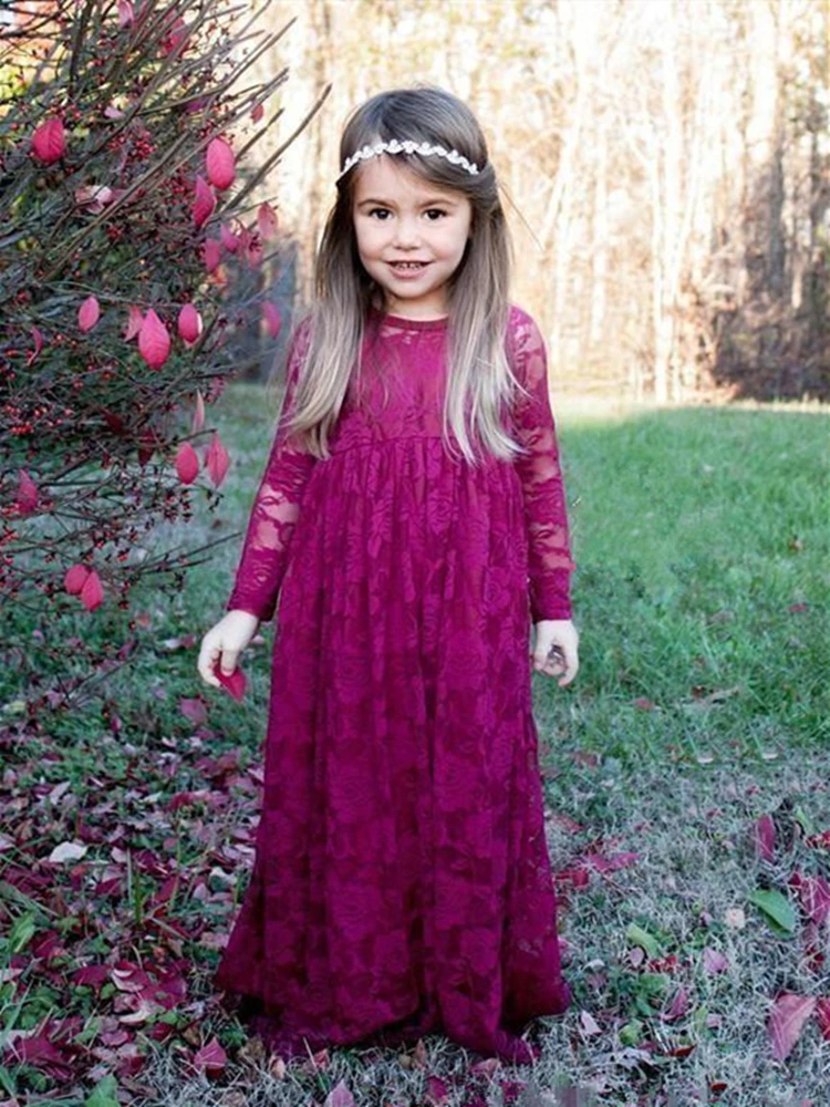 grape flower girl dresses