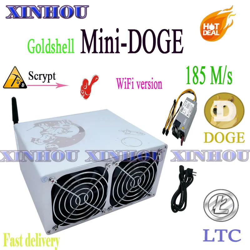 Аксессуары для майнинга версия Wi-Fi Goldshell Mini DOGE 185M 235W Dogecoin LTC miner более экономичный