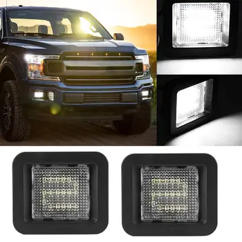 

2Pcs White 18 LED License Number Plate Light Lamp for Ford F-150 2015-2019 LED Left and Right License Plate Light Lamps 1.5W