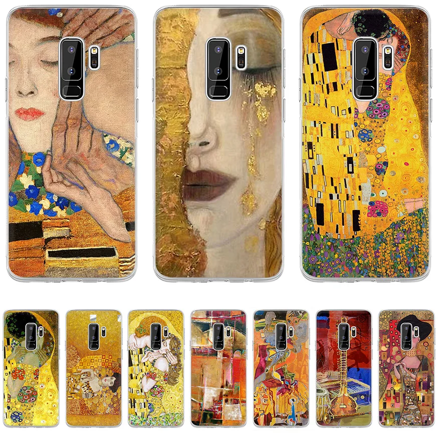 Чехол КРЫШКА ДЛЯ samsung Galaxy A3 A5 A6 A8 A9 A10 A20 A30 A40 A50 A60 A70 поцелуй картина Густава Климта
