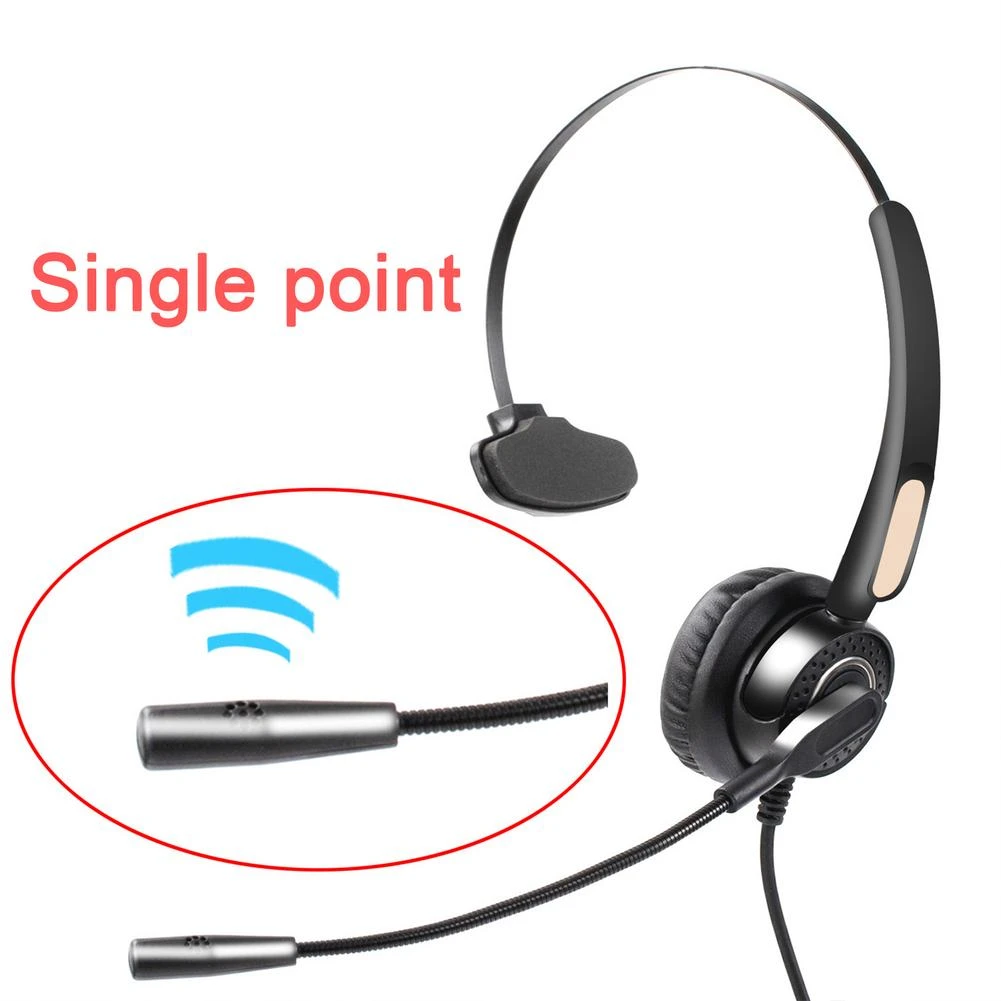 con micrófono PC, cascos de negocios con enchufe USB y cancelación de ruido silenciosa para centro de llamadas|Auriculares y - AliExpress