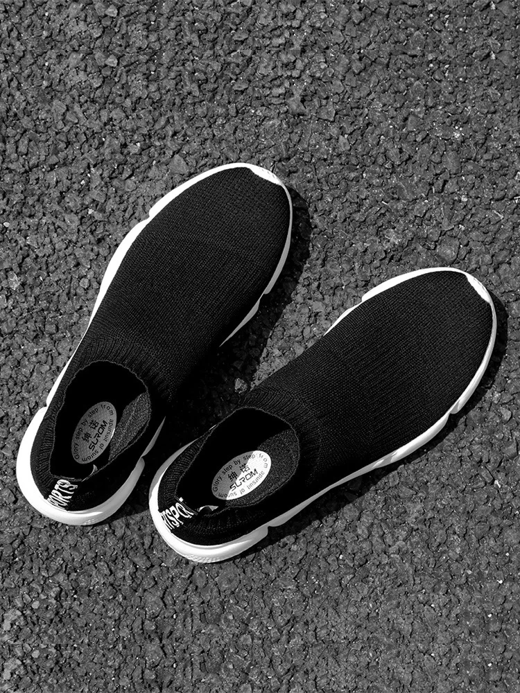 

MEN'S SHOES Spring Online Celebrity Trend Casual Bounce Socks Shoes Korean-style Slip-on Loafers Sports Foot Covering Knitted Sh