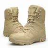 Men Tactical Military Boots Winter Leather Waterproof Desert Combat Army Work Shoes Mens Ankle Boot Man Plus Size ► Photo 2/6