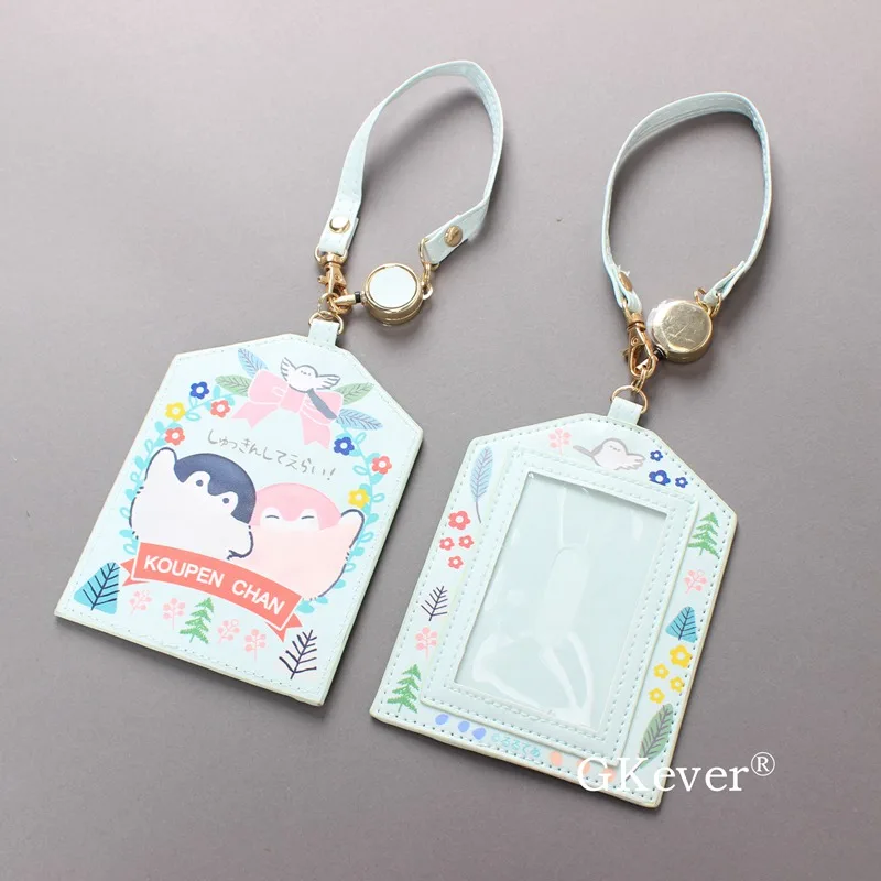 Kawaii мягкие игрушки животные кукла детский подарок Очаровательная косметичка красивые открытки держатель положительная энергия мягкая игрушка-пингвин игрушка - Цвет: Card Holder Blue