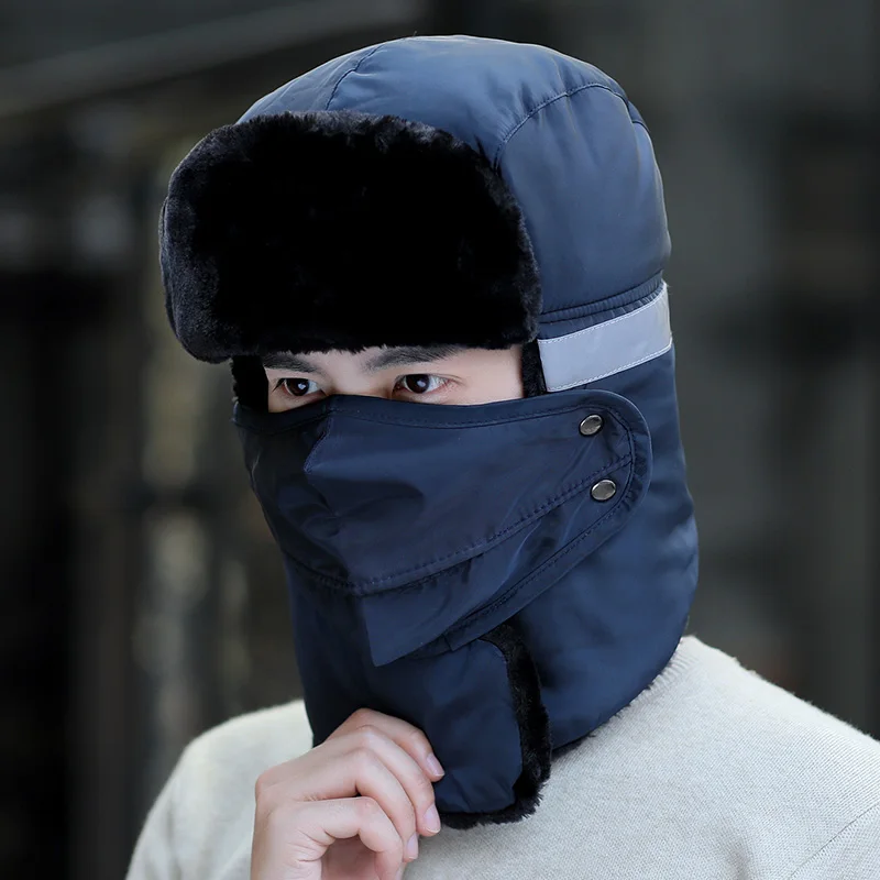 Hat men winter outdoor cold protection cotton cap earmuffs female autumn and winter cycling windproof cap