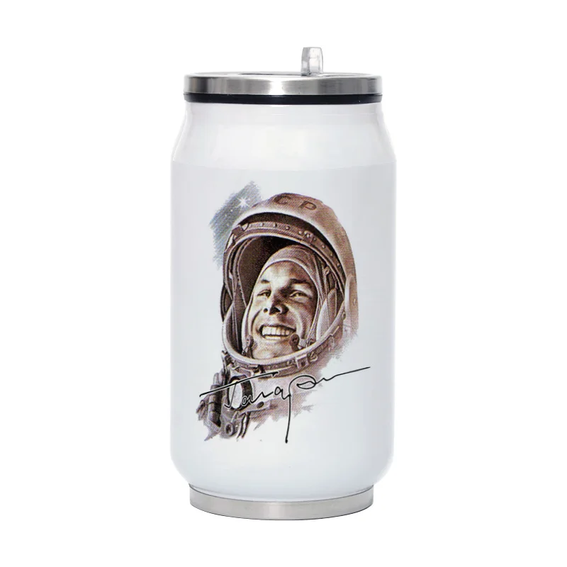 

Russia Ussr First World Soviet Cosmonaut Gagarin Travel Water Bottle 280ML Stainless Steel Coffee Vacuum Flask Portable Mug
