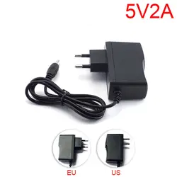 AC DC 5V 2A 2000mA адаптер питания штепсельная вилка EU US 100 V-240 V конвертер 5,5x2,1mm для CCTV камеры светодиодные полосы света K15