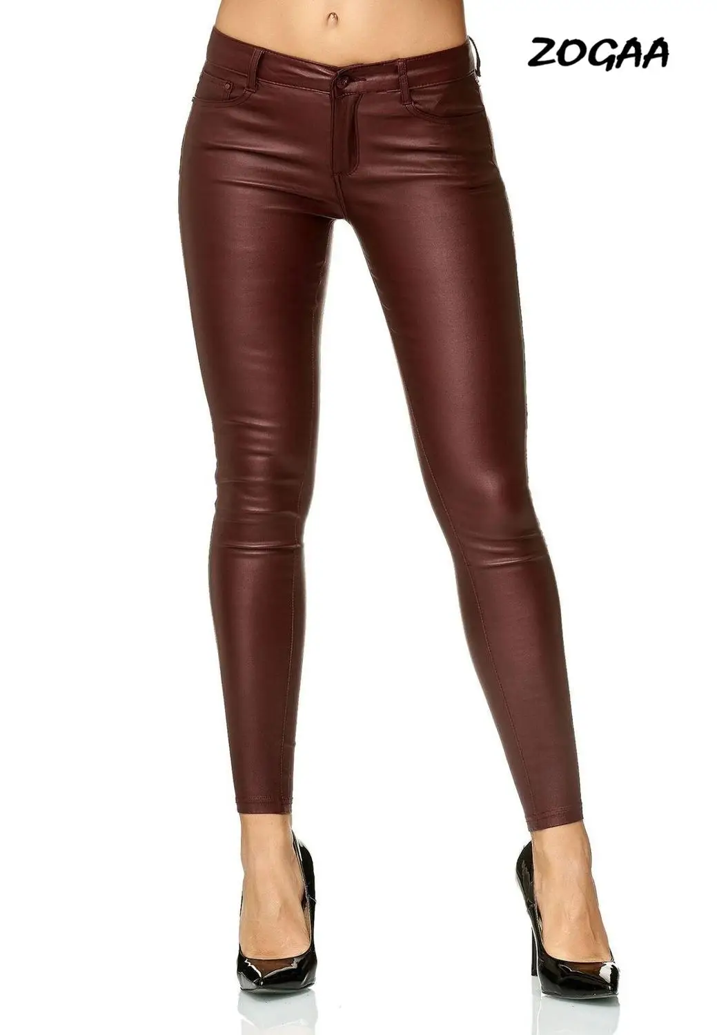 ZOGAA Ladies Leather Pants Motorcycle 