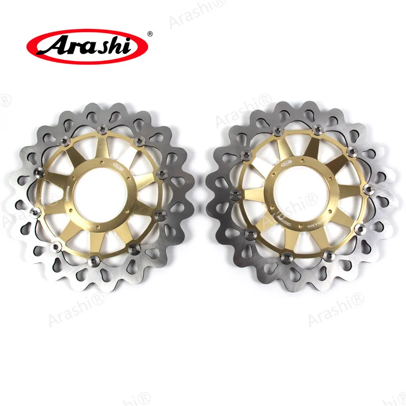Gold Front Disc Араши 1 комплект ЧПУ плавающие Передние Задние тормозные диски для HONDA CBR1000RR CBR RR 1000 2009 2010 2011 2012 2013 диск - Цвет: Gold Front Disc