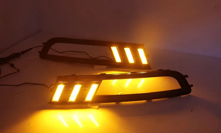 EOsuns led drl дневные ходовые огни для Volkswagen Passat- с динамическим движущимся желтым поворотным сигналом и синим ночным светом