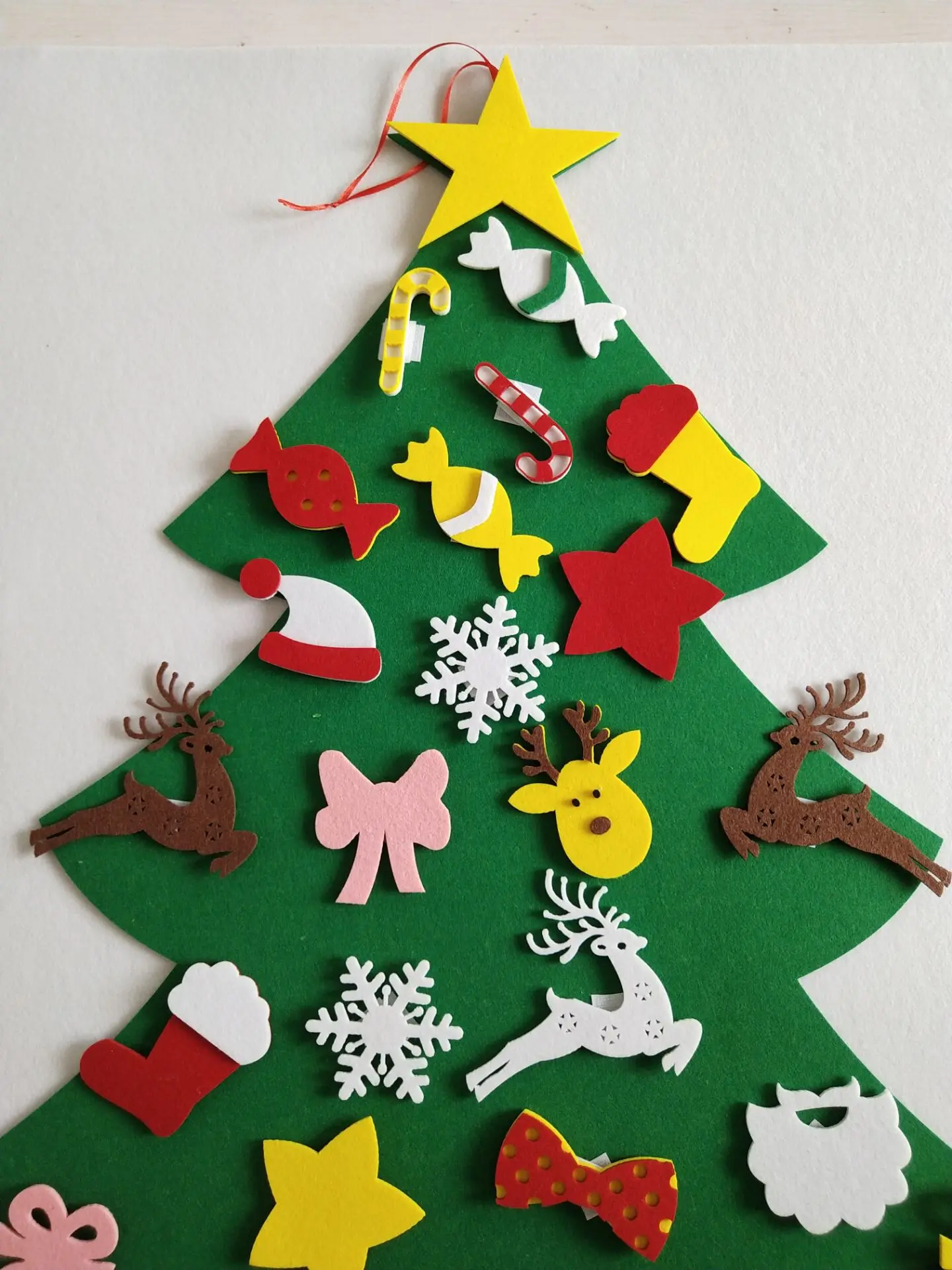 OurWarm DIY Войлок Рождественская елка новогодние подарки Детские игрушки Искусственная елка Настенное подвесное украшение Рождественское украшение для дома
