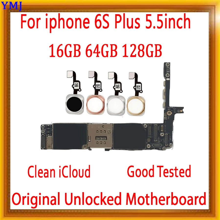 16 Гб 64 128 ГБ оригинальная материнская плата для iPhone 6SP 6S Plus 100% разблокированная