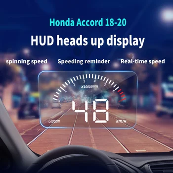 

Car Head up display Windshield Speed Projector Security Alarm Water temp Overspeed RPM Voltage For Honda Accord 2018 2019 2020
