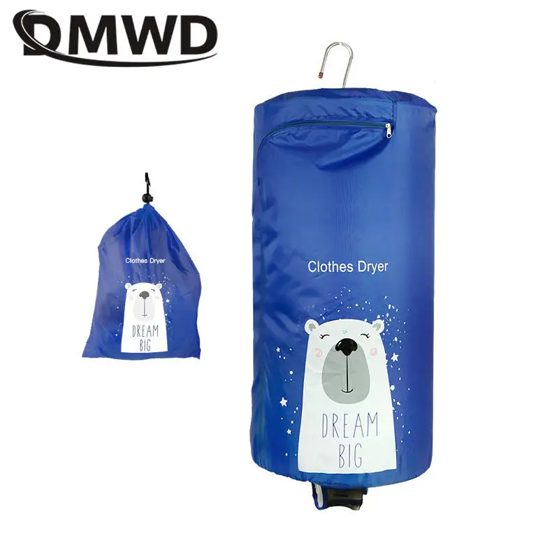 Foldable Timed Dryer Portable Clothes Drying Machine Cyclic heating Stainless steel Hangers Fleam Retardant Overheat protection 4