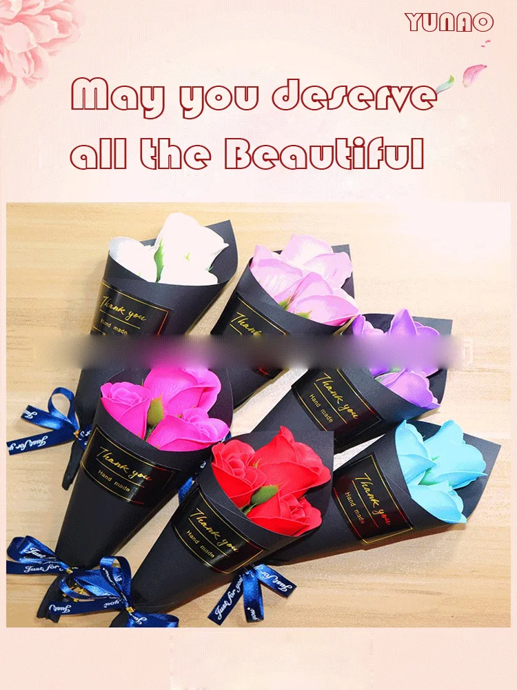 10 шт Роза подарок на день Святого Валентина идеи подарки прямые продажи Творческие маленькие букеты на день рождения Gifts-ZY20190313-02