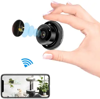 

Tigenkey Mini WiFi Camera Home Security Surveillance Nanny Camcorder with 2 Way Audio Motion Detection Night Vision + 16GB SD