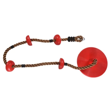 

Outdoor Climbing Rope Disc Swing for Children Physical Training Climbing Rope with Connecting Belt Carabiner