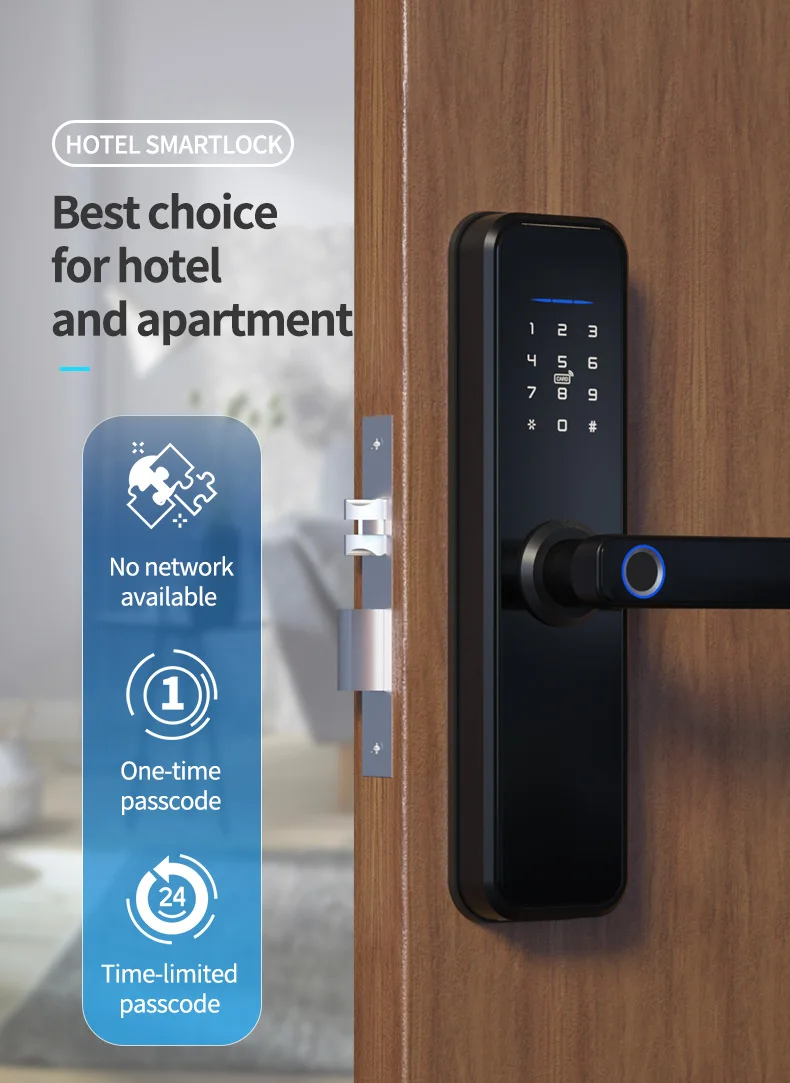 best smart deadbolt Tuya X5 Waterproof Tuya Biometric Fingerprint Lock, Security Intelligent Smart Lock With WiFi APP Password RFID Door Lock garage door opener remote