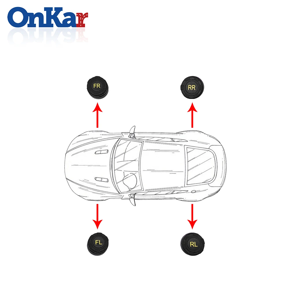 ONKAR Автомобильный USB TPMS Android система контроля давления в шинах внешний датчик для автомобильного DVD плеера Мультимедиа gps навигация USB