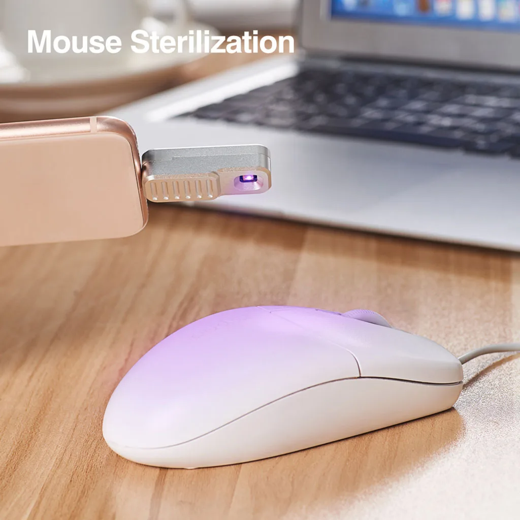 Mini LED UV Light Sterilizer USB Shape Portable Ultraviolet Disinfection Light UVC Sterilizer Germicidal Phone UV Sanitizer