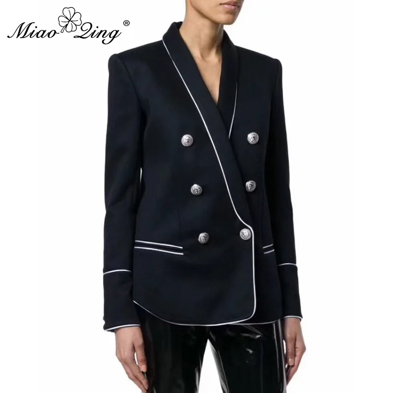 

MIAOQING Fall blazer women's lapel long-sleeved plus-size blazer women's new fashion trend 2019 South Korea