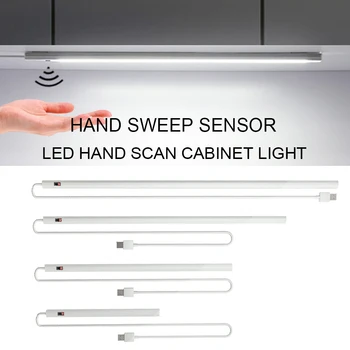 

USB powered smart LED kitchen light White/warm white hand sweep sensor light for Cupboard Wardrobe cabinet Closet drawer Bar