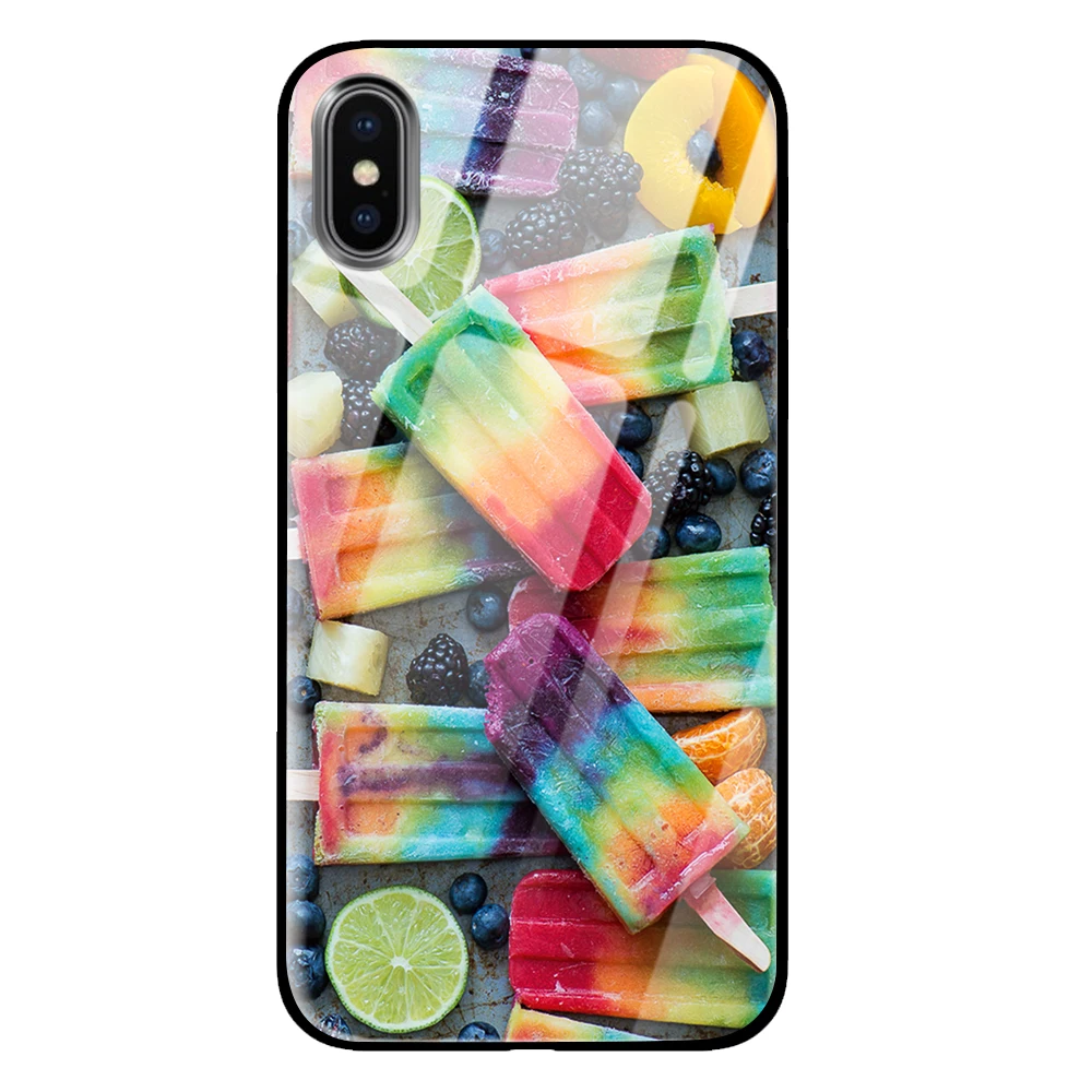 Летние чехлы из закаленного стекла для iPhone 5 5S SE 6 6s 7 8 Plus X XS Max XR - Цвет: 12