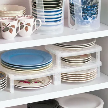 

High Quality Home Kitchen Vertical Dishes Rack Dish Drain Rack Plastic Storage Rack Tableware Stackable Shelf Kitchen Rack Shelf