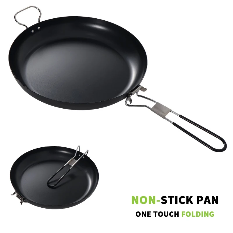 Folding Pan Frying Pan Outdoor Portable Nonstick Pan For Camping