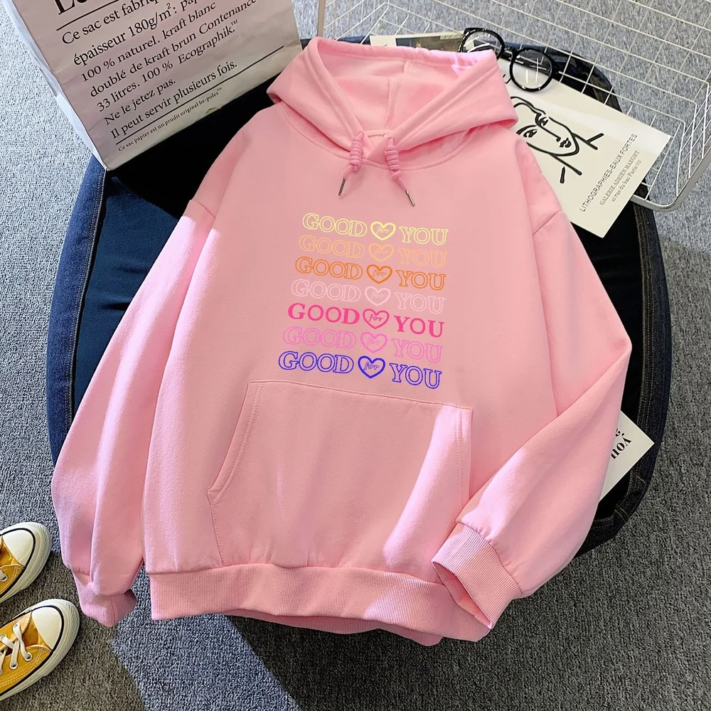 

Good for You Streetwear Sweatshirt Winter Clothes Womens Cotton Hoodies Oversized Harajuku Hoodie Women Long Sleeve Korean Top