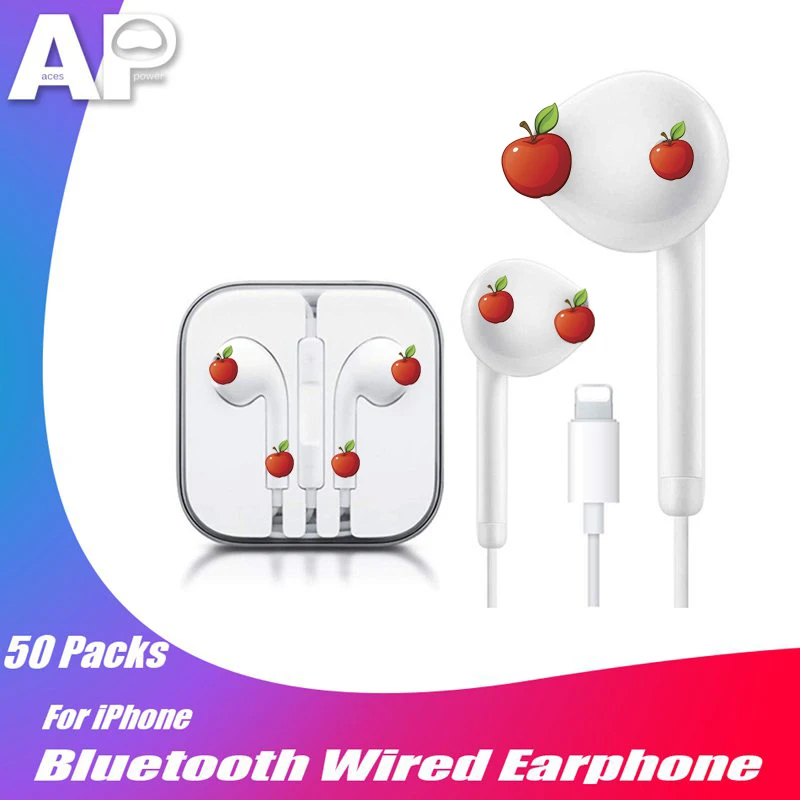 

Acespower 50PCS Wired Earpiece for iPhone 7 8 Plus 11 Pro XS Max X XR Bluetooth Earphones IOS Earbuds Headset with Mic Wholesale