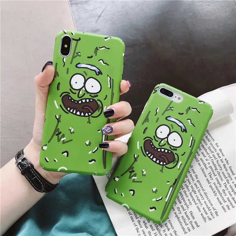 

Cartoon Animal Printed Phone Case For iPhone X XR Xs Max Ultra Thin Hard PC Green Back Cover For iPhone 6 6s 7 8 Plus
