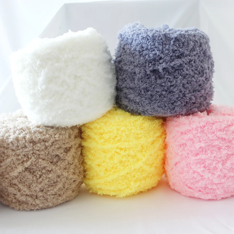 100g*1 piece Coral fluff Towel thick Soft yarn for knitting Handcraft  Knitted thread to