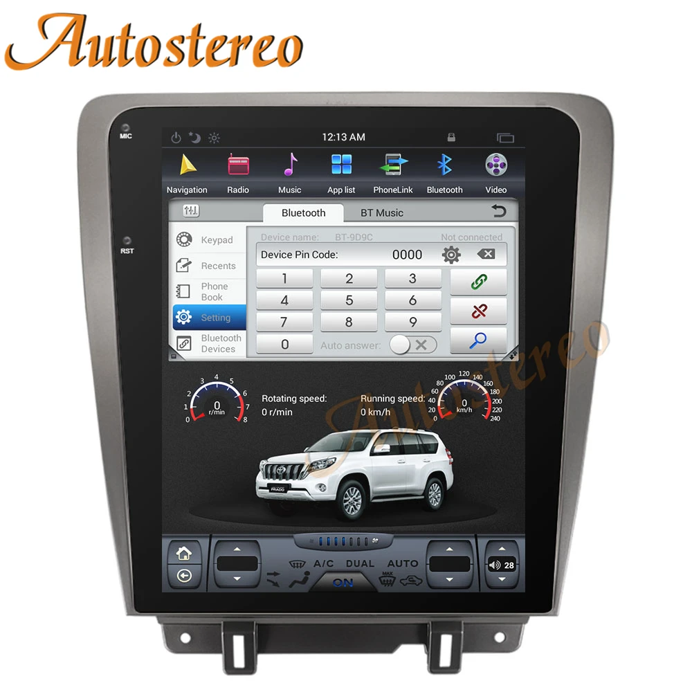 Вертикальный экран PX6, Android 9,0, Автомобильный GPS навигатор для Ford Mustang 2010-2014, автостерео головное устройство, мультимедийный плеер, Авторадио